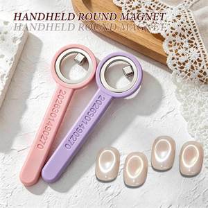 Handheld Hollow <b>Ring</b> <b>Cat</b> Eye Nail Magnet Strong Magnetic Tool for Beginner DIY Gel Polish Nail Art - Product Image 2