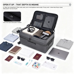 <span class=keywords><strong>Valise</strong></span> rigide à 4 roues pour ordinateur portable, avec serrure TSA, design extensible, poignée souple, durable, écologique, élégante et classique - Product Image 6