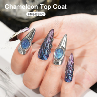 Vente en gros de vernis à ongles professionnel de marque privée Vernis à gel caméléon pailleté