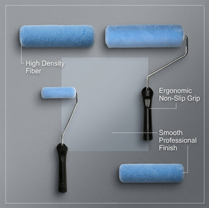 Kit Profesional de <span class=keywords><strong>Rodillo</strong></span> de Pintura con Textura de Piel de Oveja de 9 Pulgadas para Arte y Pintura de Látex - Juego Completo de Herramientas de Pintura para el Hogar - Product Image 4