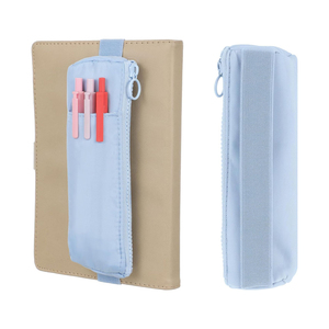 Pochette à crayons, petite trousse à crayons, porte-stylos élastique pour carnet, pour le bureau, la maison, le journal, sac à crayons fin, fermeture éclair, carnet - Product Image 1
