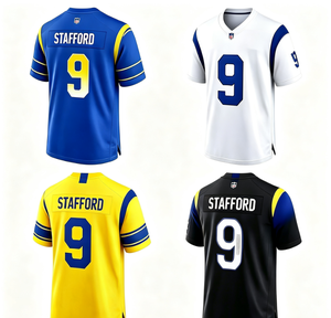 Venta al por Mayor de Camisetas de Fútbol Cortas Estilo Los Ángeles 2026 Unisex, 12 Estilos, Cosidas # 12 Nacua # 9 Stafford # 95 Garrett # 23 - Product Image 1