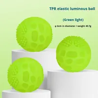 Balle élastique fluorescente luminescente TPR Jouet pour chien pour le grincement des dents et le soulagement du stress
