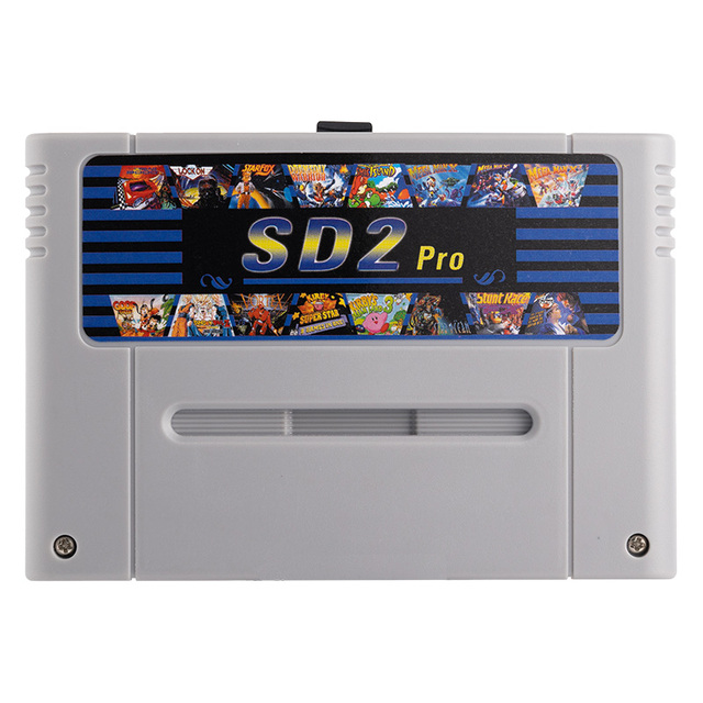 SD2 SNES Pro Flash Cart 1200 in 1 Retro 16 Bit Game Cartridge for USA/EUR/Japan Version Console With Battery