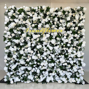 ผนังดอกไม้ประดิษฐ์ 3 มิติ รุ่น FS-White Silk แบบม้วน สำหรับตกแต่งงานแต่งงาน - Product Image 3