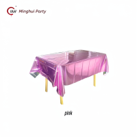 Nappe de fête jetable en feuille métallique, rectangulaire, brillante, pour décorations de fête d'anniversaire, de mariage, d'anniversaire de mariage