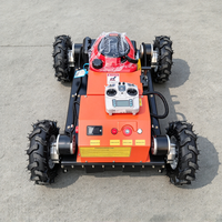 Mesin Pemotong Rumput Robot 4WD 550mm Bensin Zero Turn CE EPA dengan Remote, Rangka Kokoh, Bebas Repot untuk Operasi Pemotongan Rumput di Kebun Persemaian