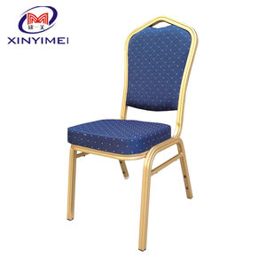 Venta al por mayor moderno de lujo apilable de oro de alquiler de Metal de hierro de acero de la boda Banquete de hotel sillas - Product Image 4