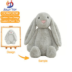 कस्टम 25 सेमी 35 सेमी 45 सेमी नरम बनी हुई प्लसी पी कपास बच्चे सो रहे खरगोश प्लग खिलौने - Product Image 1