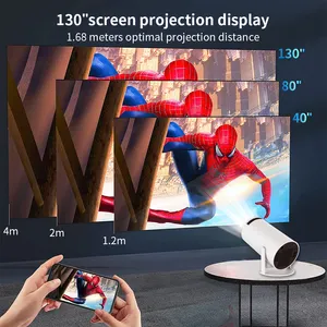 YUNDOO HY300 Mini WiFi Projector Most Popular 4K HD Android 12 Ultra Fast 2.4G+5G Wireless Connection For Home Use