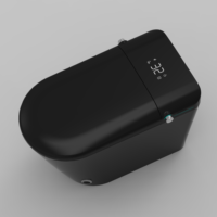 CUPC Noir mat Moderne Smart WC Auto Flush Intelligent Smart Toilette Salle de bain montée au sol WC