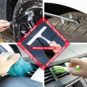 Juego de 44 Cepillos para Detallado de Autos de Color Rojo, Kit de Detallado de Autos, Cepillos para Limpieza de Autos - Product Image 6