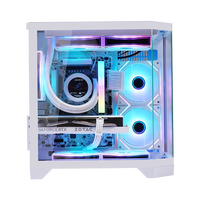 Populaire Dreamer Mini Noir Blanc PC Cas M-ATX Acrylique Transparent Cas De Jeu Ordinateur Cas Tours