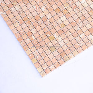 Carreaux de mosaïque en marbre TeaRose Premium Mosaïque en pierre de thé Rose polie <span class=keywords><strong>pour</strong></span> décoration murale Salle de bain et salle de <span class=keywords><strong>douche</strong></span> - Product Image 3