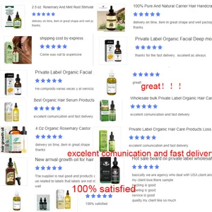 Private Label 100% Natural Herbal Organic High Quality Scalp Care Loss Treatment Rosemary Hair Growth Oil Serum For Hair