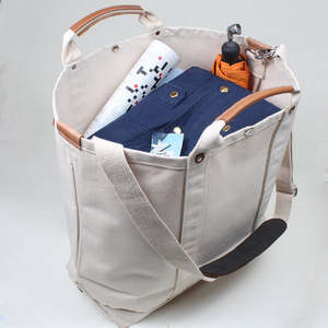 Manufacturer Custom Organic Cotton Reusable Cargo Tote Bag With Logo <b>Print</b> - Product Image 4