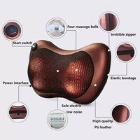 Chauffage électrique pétrissage thérapie infrarouge voiture maison Shiatsu cervical cou Massage oreiller fonction musicale pour