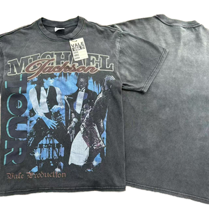 เสื้อยืดโอเวอร์ไซส์ผู้ชายทรงหลวมสไตล์ฮิปฮอปคุณภาพสูงรุ่นใหม่ ระบายอากาศได้ดี เป็นมิตรกับสิ่งแวดล้อม ทนทาน - Product Image 1