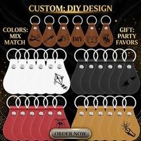 Porte-clés en cuir PU vierges en gros pour la fabrication artisanale DIY, cadeaux personnalisés avec logo, vente en gros