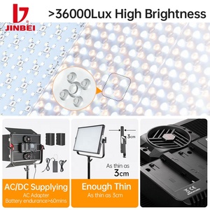 JINBEI EFP 80RGB 80W schermo piatto Studio riempimento illuminazione della macchina fotografica luce LED Video luce soffusa per <span class=keywords><strong>YouTube</strong></span> Video all'aperto - Product Image 4