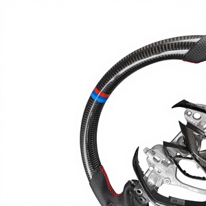 Volant en fibre de carbone style <span class=keywords><strong>GR</strong></span> pour <span class=keywords><strong>Toyota</strong></span> <span class=keywords><strong>C</strong></span>-<span class=keywords><strong>HR</strong></span> / IZOA 2018-2025 - Cuir perforé et surpiqûres rouges - Product Image 3