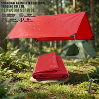 Bâche en PVC imperméable, résistante aux UV et aux déchirures, avec coins renforcés noirs pour tente, auvent, bâche de sol, randonnée
