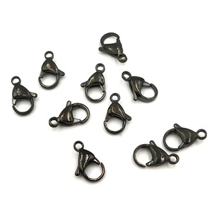 Lot de 10 fermoirs mousquetons en acier inoxydable doré et argenté pour bijoux, accessoires de fabrication de bracelets et colliers DIY - Product Image 4