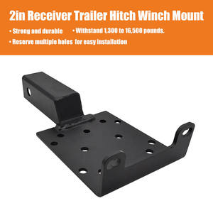 Nouvelle <span class=keywords><strong>plaque</strong></span> de <span class=keywords><strong>support</strong></span> de treuil en acier de 2 pouces avec finition en poudre noire pour remorques ATV/UTV - Marque CW - Product Image 4