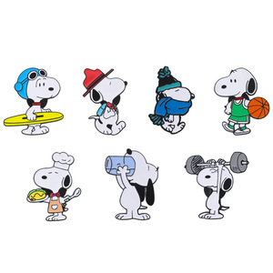 WOWEI Broche en alliage Snoopy <span class=keywords><strong>Beagle</strong></span> Chien <span class=keywords><strong>Blanc</strong></span>, plaqué zinc <span class=keywords><strong>noir</strong></span>, gaufré, personnalisé, pour décoration intérieure <span class=keywords><strong>et</strong></span> artisanat - Product Image 3