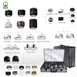 Luminaria Empotrable en Techo para Proyectos de Iluminación Comercial, Módulo LED GU10 <span class=keywords><strong>MR16</strong></span>, Foco con Diseño Desmontable, Downlight COB - Product Image 2