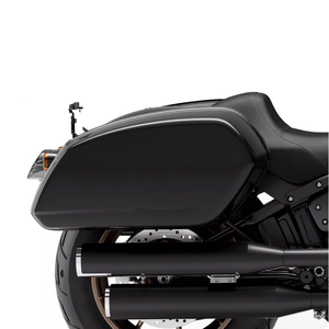 1 Paire de sacoches latérales en plastique ABS + fibre de verre noir brillant pour Softail Low Rider - Product Image 2