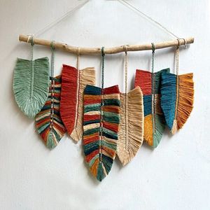 Inssimia mur feuilles marocaines coloré chez l'habitant entrée tissé à la main chambre décoration <span class=keywords><strong>tapisserie</strong></span> - Product Image 1