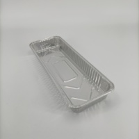 Barquettes rectangulaires en aluminium anti-graisse pour traiteur, pour aliments chauds et froids, idéales pour gâteaux et pâtisseries