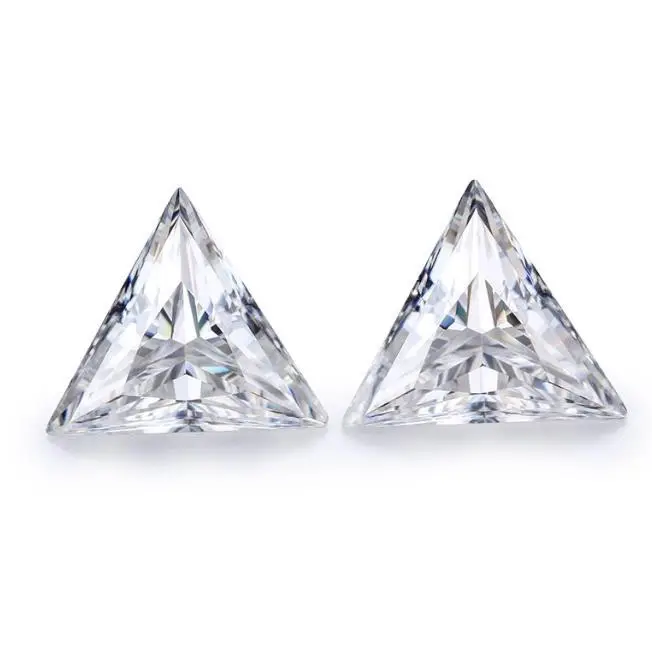 Redleaf 도매 gra 다이아몬드 돌 삼각형 컷 느슨한 moissanite 다이아몬드 가격