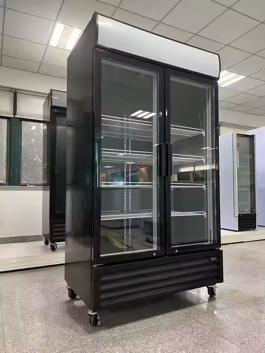 Manufacture Electric <strong>Glass</strong> 2 <strong>Door</strong> Air Compressor Display <strong>Cooler</strong> Direct Cooling Portable Design <strong>Energy</strong> Efficiency