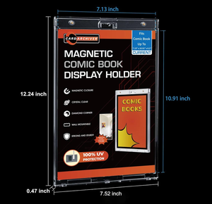 מחזיק ספר קומיקס סיטונאי עם לוחות שקיות resealealable גודל מותאם אישית uv הגנה במקרה אקרילי ברור - Product Image 3