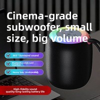 Haut-parleur portable sans fil Bluetooth avec radio FM 5W, lumière LED RGB personnalisable, pour camping et extérieur, avec lecteur de carte audio