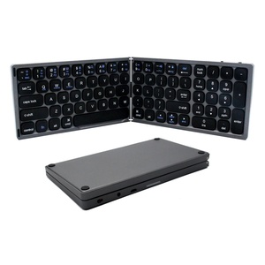 Teclado Inalámbrico Plegable Portátil de Tamaño Completo, Recargable, Mini Teclado Plegable con Área Digital Separada, Modelo Delgado - Product Image 3