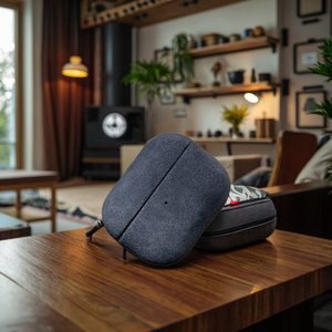 Étui pour écouteurs en cuir véritable Alcantara de luxe personnalisé pour <span class=keywords><strong>Airpods</strong></span> 4/<span class=keywords><strong>Pro</strong></span>/<span class=keywords><strong>Max</strong></span> - Product Image 2