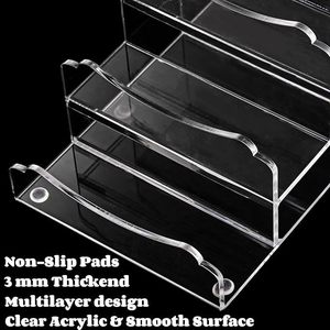 <span class=keywords><strong>Acrylic</strong></span> hiển thị trong suốt đứng Ống dọc hiển thị Đứng Ví Kính lưu trữ giá - Product Image 3