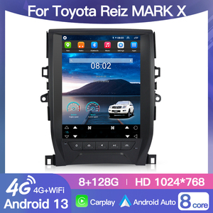 HFMidia Autoradio 12,1 pouces avec écran vertical, unité centrale multimédia vidéo Bluetooth pour Toyota Reiz MARK X 2012-2018, CarPlay sans fil - Product Image 2