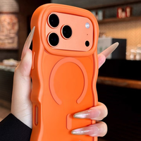 Coque de téléphone antichoc en silicone magnétique mat ondulé TPU+PC pour iPhone 17 Air 16E 15 14 Plus 13 12 Pro Max