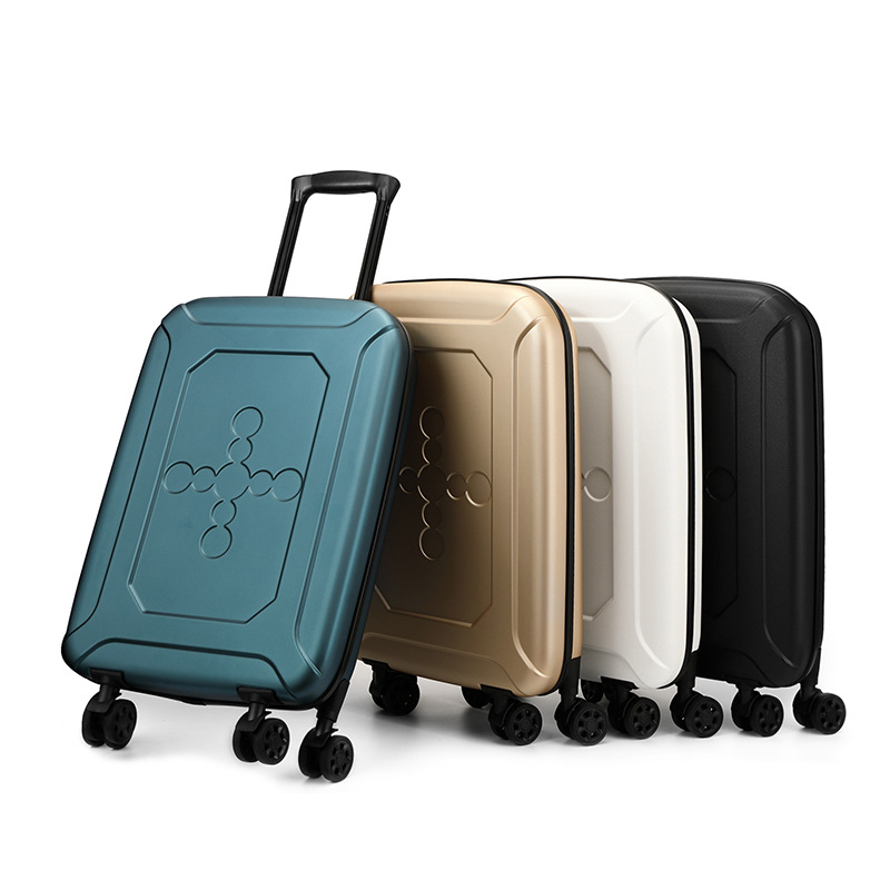 Blue 20 Inch Foldable Carry-on Suitcase Ultra Lightweight 2.1kg Hard Shell Luggage with 360 Spinner Wheels and Combination Lock for global Travel