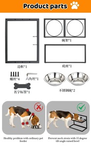 Dayanıklı Premium kalite yükseltilmiş köpek besleyici ayarlanabilir yükseklik paslanmaz çelik kaymaz yavaş besleyici hayvan mama kabı kase ile standı - Product Image 6