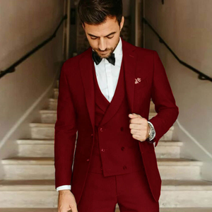 Nouveau costume élégant et simple pour marié et garçons d'honneur, veste, gilet et pantalon sur mesure pour les cérémonies de mariage et les événements - Product Image 2