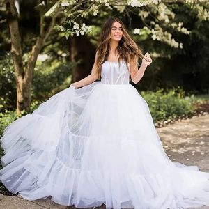 <span class=keywords><strong>Robe</strong></span> <span class=keywords><strong>de</strong></span> <span class=keywords><strong>mariée</strong></span> personnalisée 2026 en tulle sexy, bretelles spaghetti, sans manches, multi-couches, corset <span class=keywords><strong>bustier</strong></span> - Product Image 4