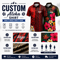 Camisa Hawaiana de Diseño Personalizado de las Islas Cook, Camisa Polinesia Aloha, Camisa con Estilo de Bandera Tribal de las Islas del Pacífico para Hombres, Mujeres y Jóvenes