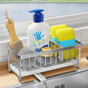 Factory Direct Water <strong>Kitchen</strong> 1 Tier Acrylic Under Bathroom Sink Caddy <strong>Draw</strong> Steel <strong>Organiser</strong> Over Sink - Product Image 1