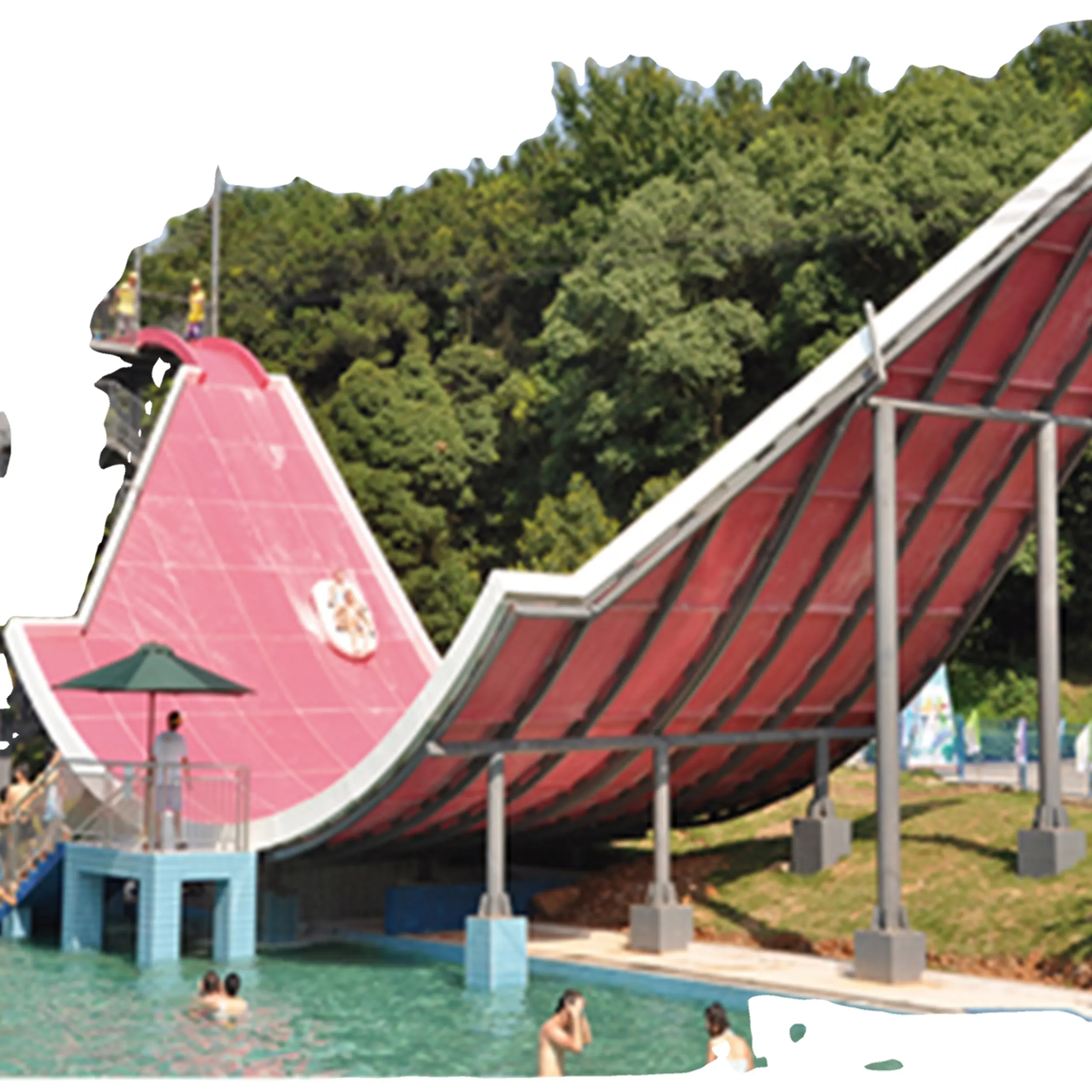 Üst satış dalga slayt kapalı açık su parkı sörf makinesi akış binici slayt