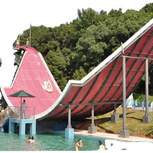 Üst satış dalga slayt kapalı açık su parkı sörf makinesi akış binici slayt